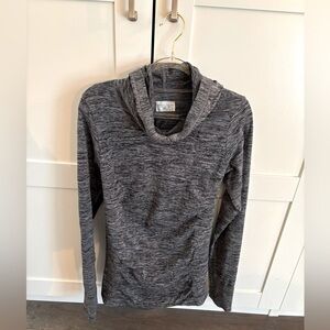 Athleta Heather Gray Techie Sweatshirt Hoodie Size Large